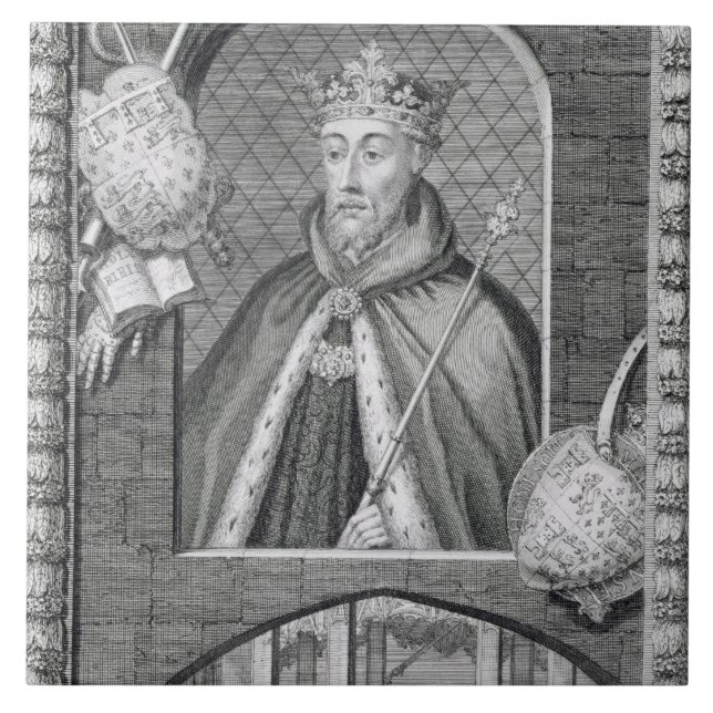 John of Gaunt, Duke of Lancaster (1340-99) after a Tile (Front)