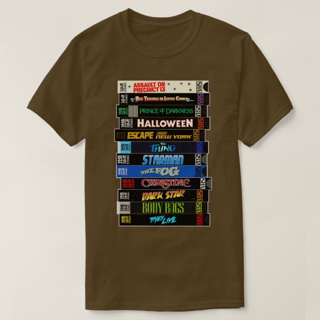 John penter VHS Stack T-Shirt (Design Front)