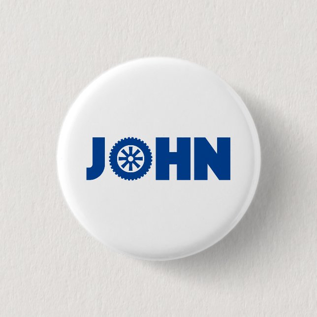 John Petrol Head 3 Cm Round Badge (Front)