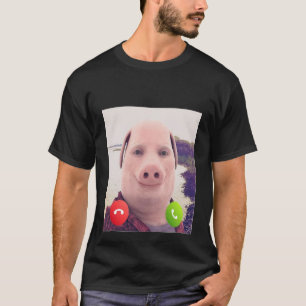 John Pork Is Calling Fuuny Answer Call Phone T-Shirt