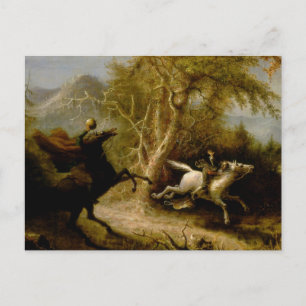 John Quidor Legend of Sleepy Hollow Headless Horse Postcard