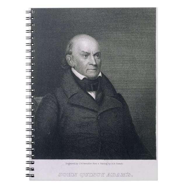 John Quincy Adams, engraved by John Wesley Paradis Notebook (Front)
