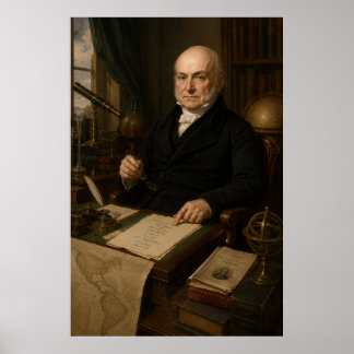 John Quincy Adams Oil Portrait | 6th President Poster