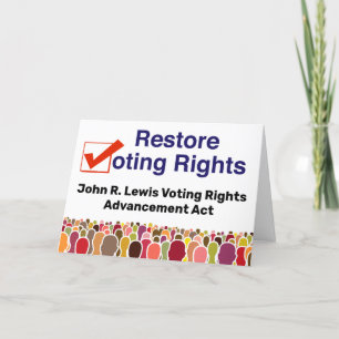 John R. Lewis Voting Rights Advancement Act Card