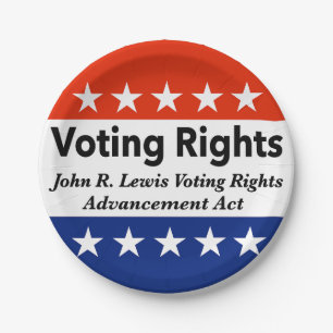 John R. Lewis Voting Rights Advancement Act Paper Plate