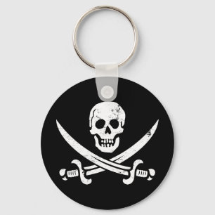 John Rackham (Calico Jack) Pirate Flag Jolly Roger Key Ring
