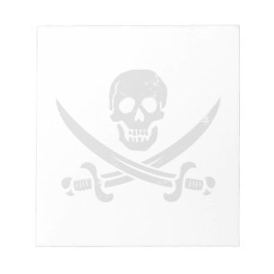 John Rackham (Calico Jack) Pirate Flag Jolly Roger Notepad