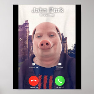 John Rk Is Calling Funny Answer Call Phone Poster