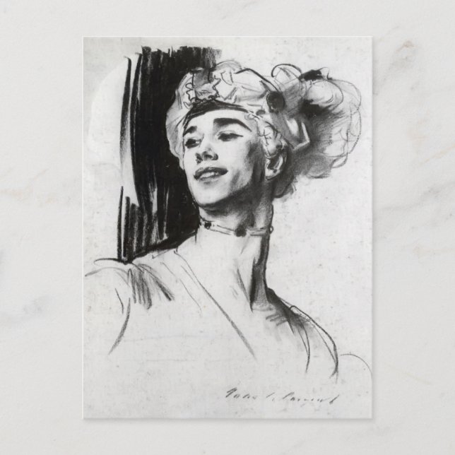 John Sargent: Vaslav Nijinsky in Le Pavillon Postcard (Front)