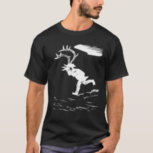 John Savio Sami Art Lapland Reindeer Man Antlers L T-Shirt