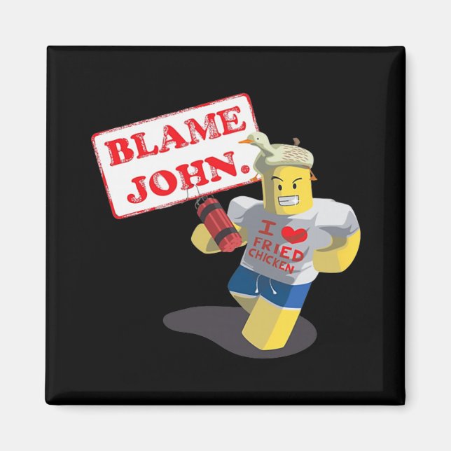 John Shedletsky I Love Fried Chicken! Funny Design Magnet (Front)