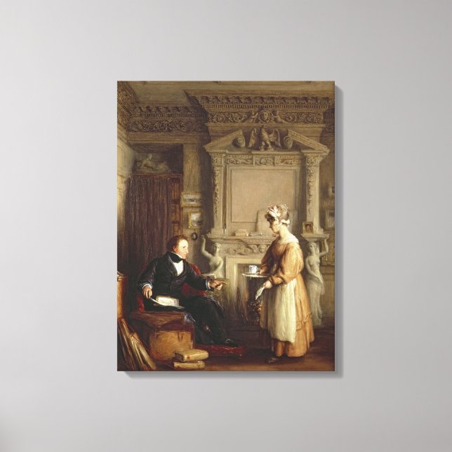 John Sheepshanks and his maid Canvas Print (Front)