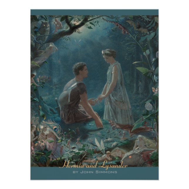 John Simmons Hermia and Lysander Midsummer CC0754 Poster (Front)