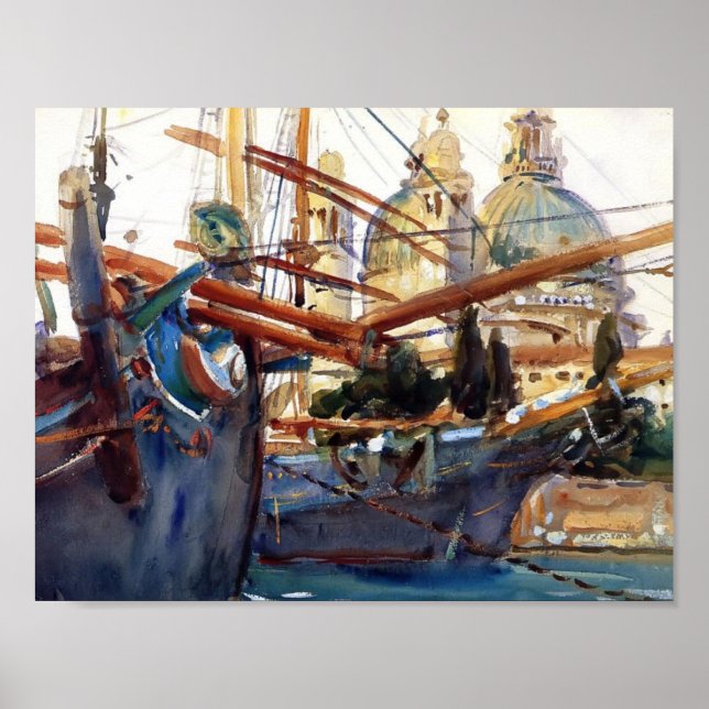 John Singer Sargent- Behind the Salute Poster (Front)