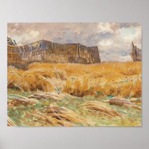 John Singer Sargent - Camouflaged Field in France Poster