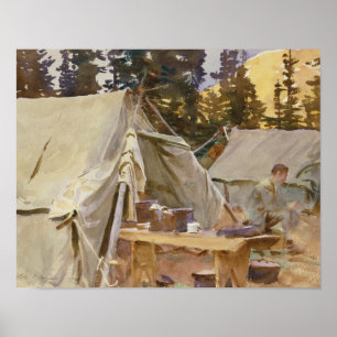 John Singer Sargent - Camp at Lake O'Hara Poster