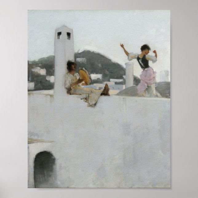 John Singer Sargent - Capri Girl On A Rooftop Poster (Front)