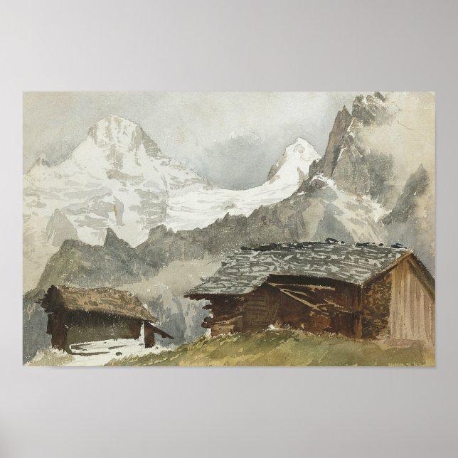 John Singer Sargent - Chalets, Breithorn, Murren Poster (Front)
