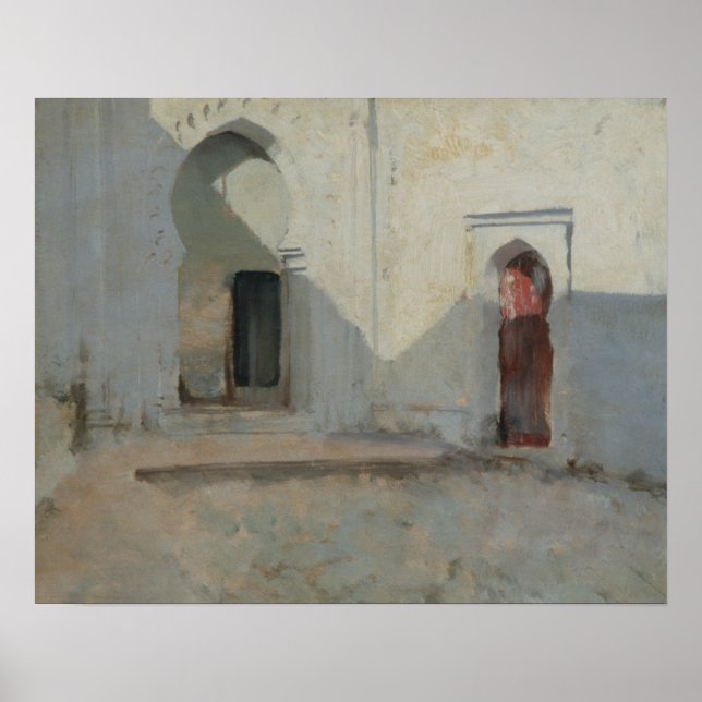 John Singer Sargent - Courtyard, Tetuan, Morocco Poster (Front)