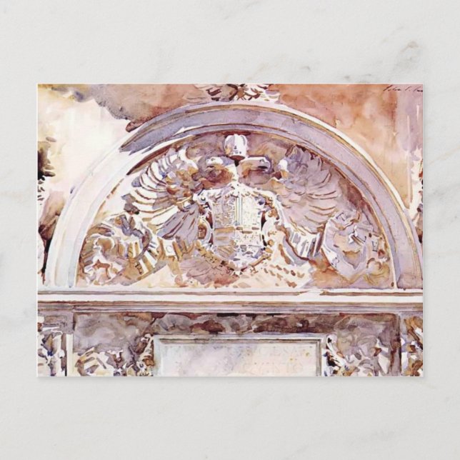 John Singer Sargent- Escutcheon of Charles V Postcard (Front)