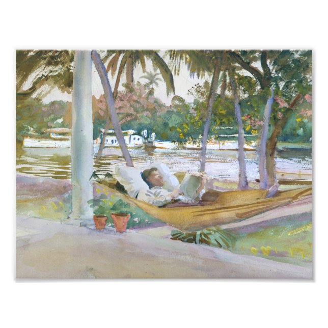 John Singer Sargent - Figure in Hammock, Florida Photo Print (Front)