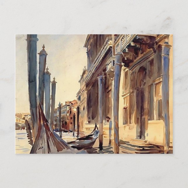 John Singer Sargent- Grand Canal, Venice Postcard (Front)
