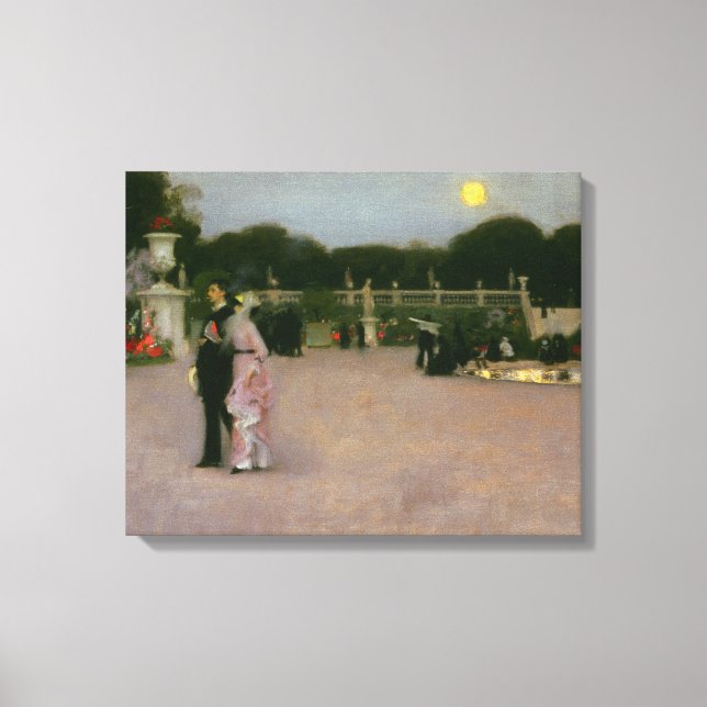 John Singer Sargent - In the Luxembourg Gardens Canvas Print (Front)