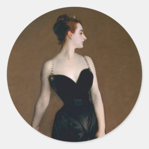 John Singer Sargent Madame X Classic Portrait Round Sticker