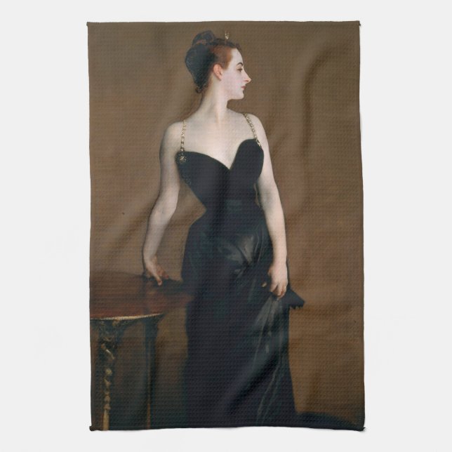 John Singer Sargent Madame X Classic Portrait Tea Towel (Vertical)