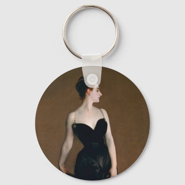 John Singer Sargent Madame X Portrait Moody Key Ring (Front)