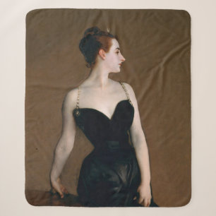 John Singer Sargent Madame X Portrait Moody Sherpa Blanket