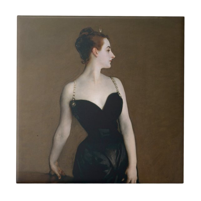 John Singer Sargent Madame X Portrait Moody Tile (Front)