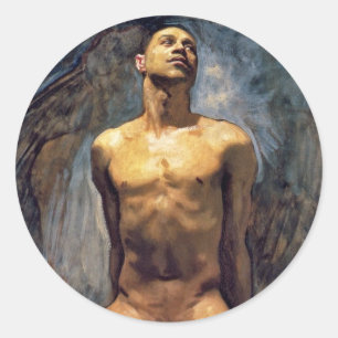 John Singer Sargent - Male Study Classic Round Sticker