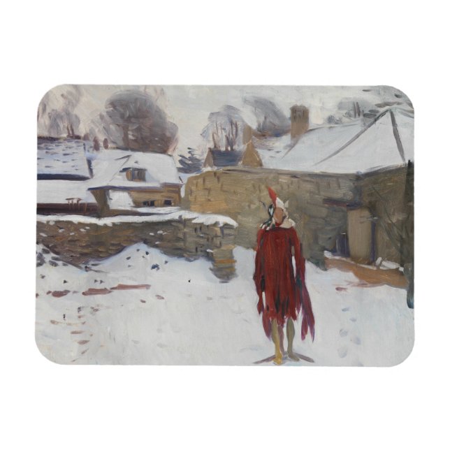 John Singer Sargent - Mannikin in the Snow Magnet (Horizontal)