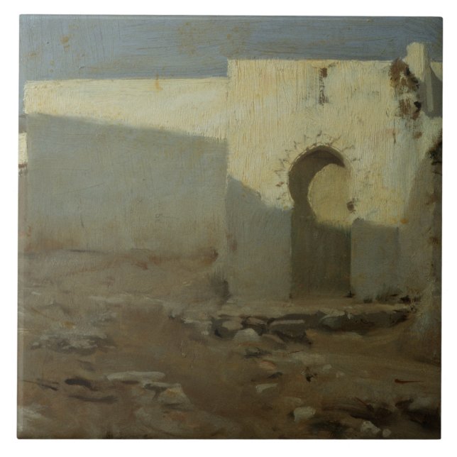 John Singer Sargent - Moorish Buildings in Tile (Front)