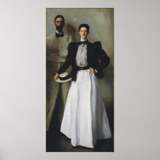 John Singer Sargent - Portrait of Mr. & Mrs. Stoke Poster