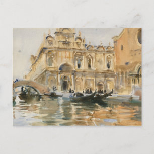 John Singer Sargent - Rio dei Mendicanti, Venice Postcard
