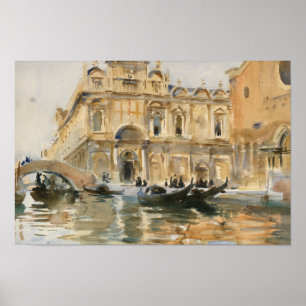 John Singer Sargent - Rio dei Mendicanti, Venice Poster