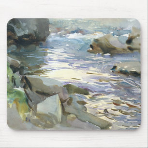 John Singer Sargent - Stream and Rocks Mouse Pad