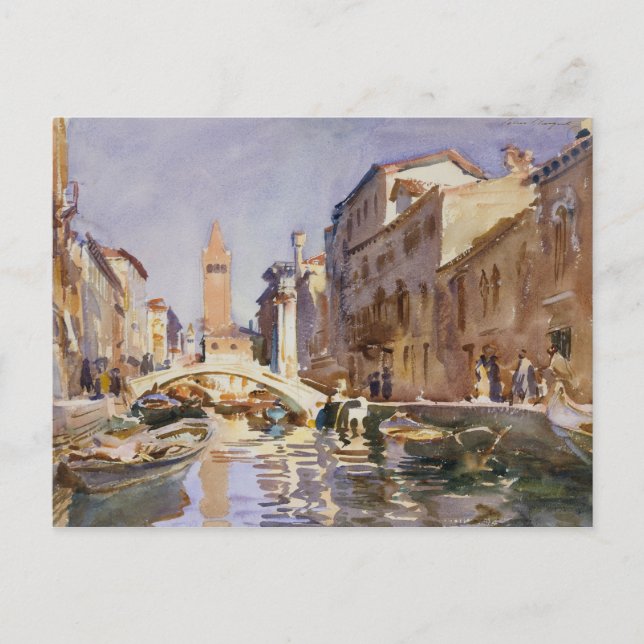 John Singer Sargent - Venetian Canal Postcard (Front)