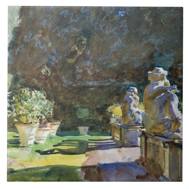 John Singer Sargent - Villa di Marlia, Lucca Tile (Front)