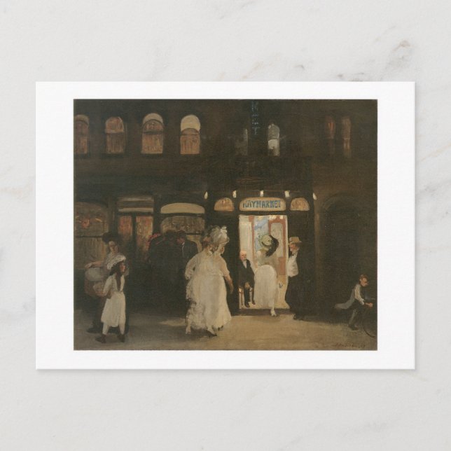 John Sloan, The Haymarket, Sixth Avenue Postcard (Front)