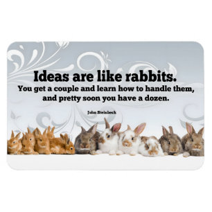 John Steinbeck Inspirational Quote "Ideas" Flexi Magnet
