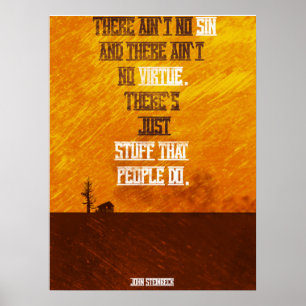 John Steinbeck Quote Minimalist Poster