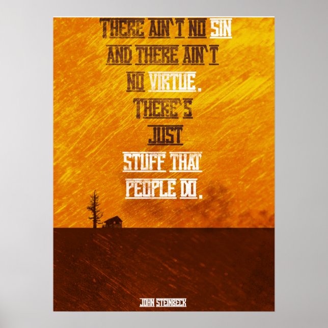 John Steinbeck Quote Minimalist Poster (Front)