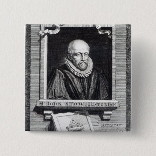 John Stow 15 Cm Square Badge (Front)