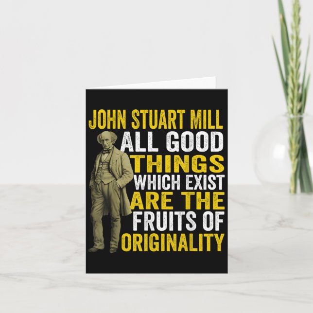 John Stuart Mill Philosopher Quote Philosophy Teac Card (Front)