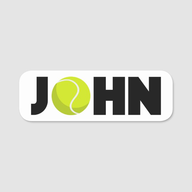 John Tennis Name Tag (Front)