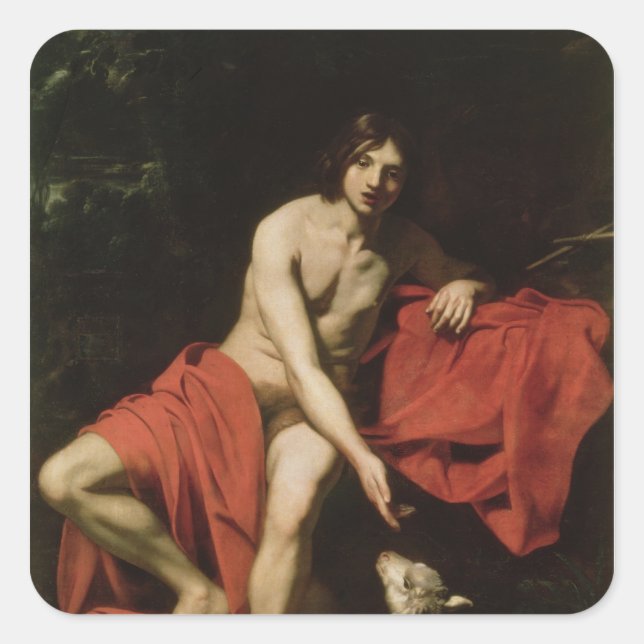 John the Baptist Square Sticker (Front)