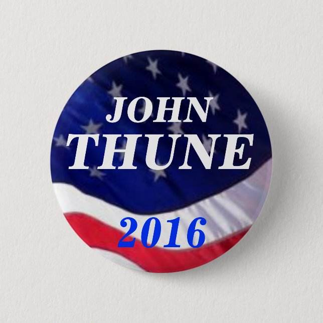 John Thune 2016 6 Cm Round Badge (Front)